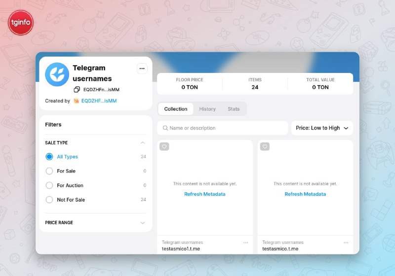 Telegram 将很快开始拍卖之前强行回收的 username#Telegram据 [tginfo] 的消息，telegram 官方频道 宣布 该拍卖平台的开发阶段结束，将很快用于销售 杜叔叔 之前 强行回收 的 username🆕杜叔叔已经开始在tg频道 投放拍卖广告本群入群频道username @IHaveANewCard 也被 分遗产 了，现在连群也被杜叔叔拿走了请从临时链接入临时新群