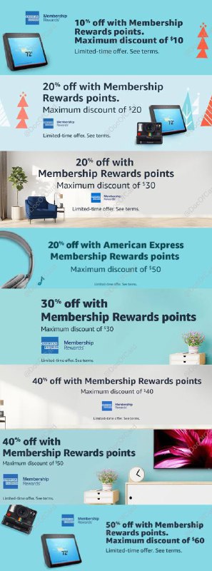 [YMMV]用AmEx MR点数卡在Amazon消费10%/20%/30%/40%/50% off#Amazon #AmEx截止日期
